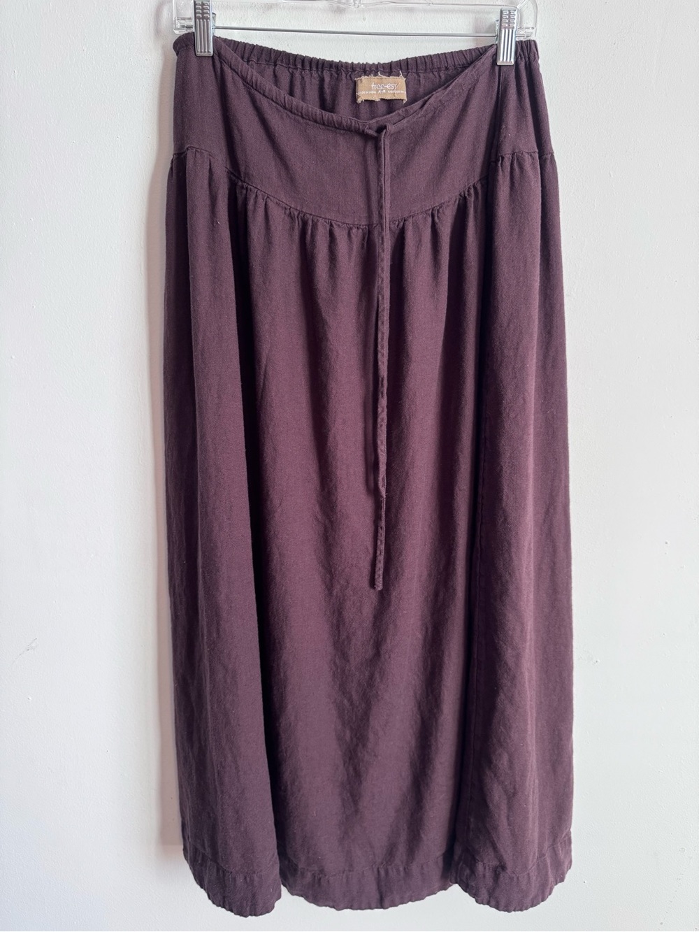 Free People Sandshell Linen Skirt M runs large Fudge - Picture 4 of 11